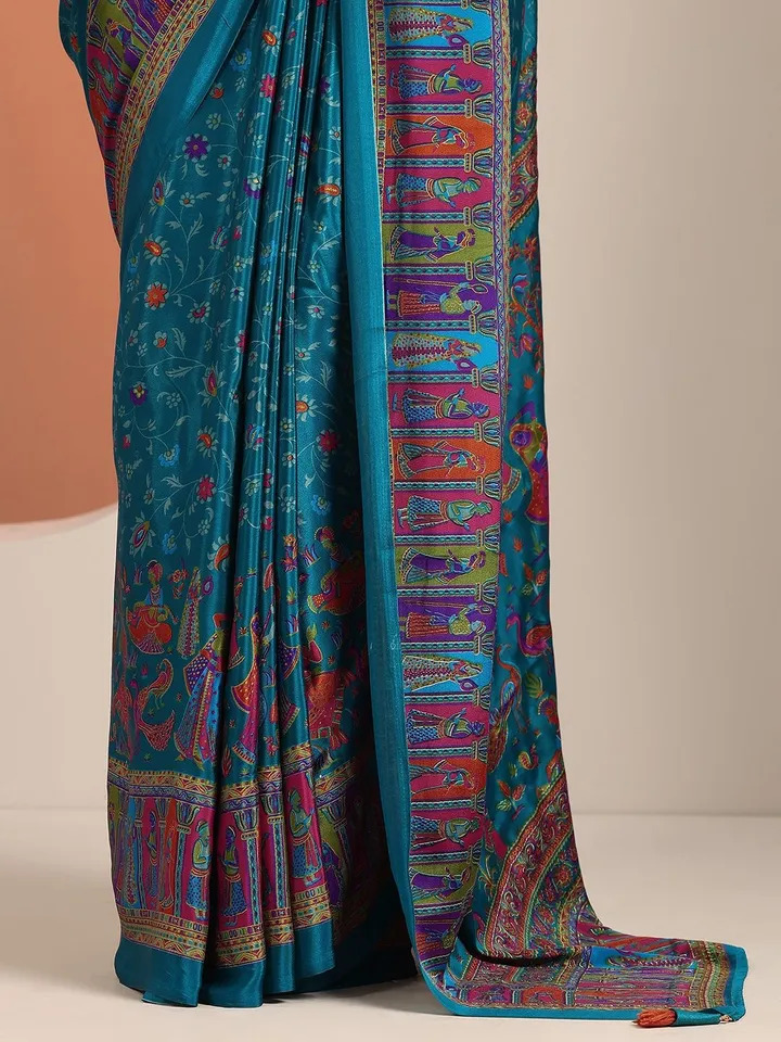 Ethnic Motifs Pure Crepe Designer Saree - Image 17