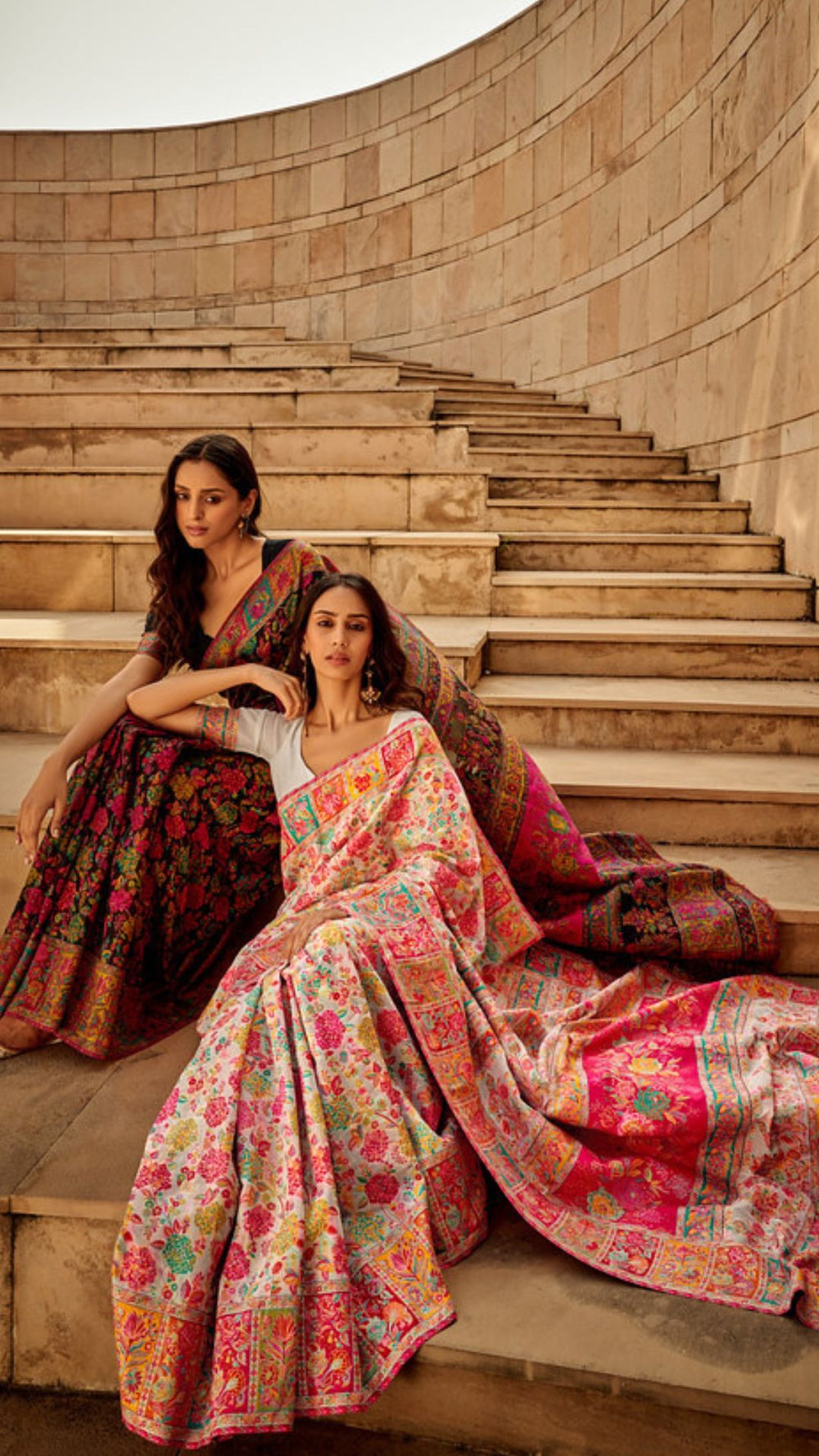 Kashmiri Handloom Woven Design Banarasi Saree