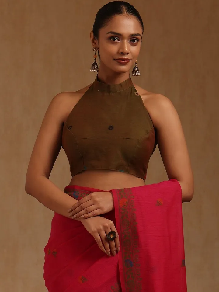 Ethnic Motifs Handloom Chanderi Saree - Image 6