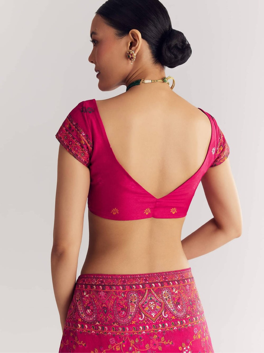 Soft Silk Saree with Jaal Woven Embroidery - Image 8